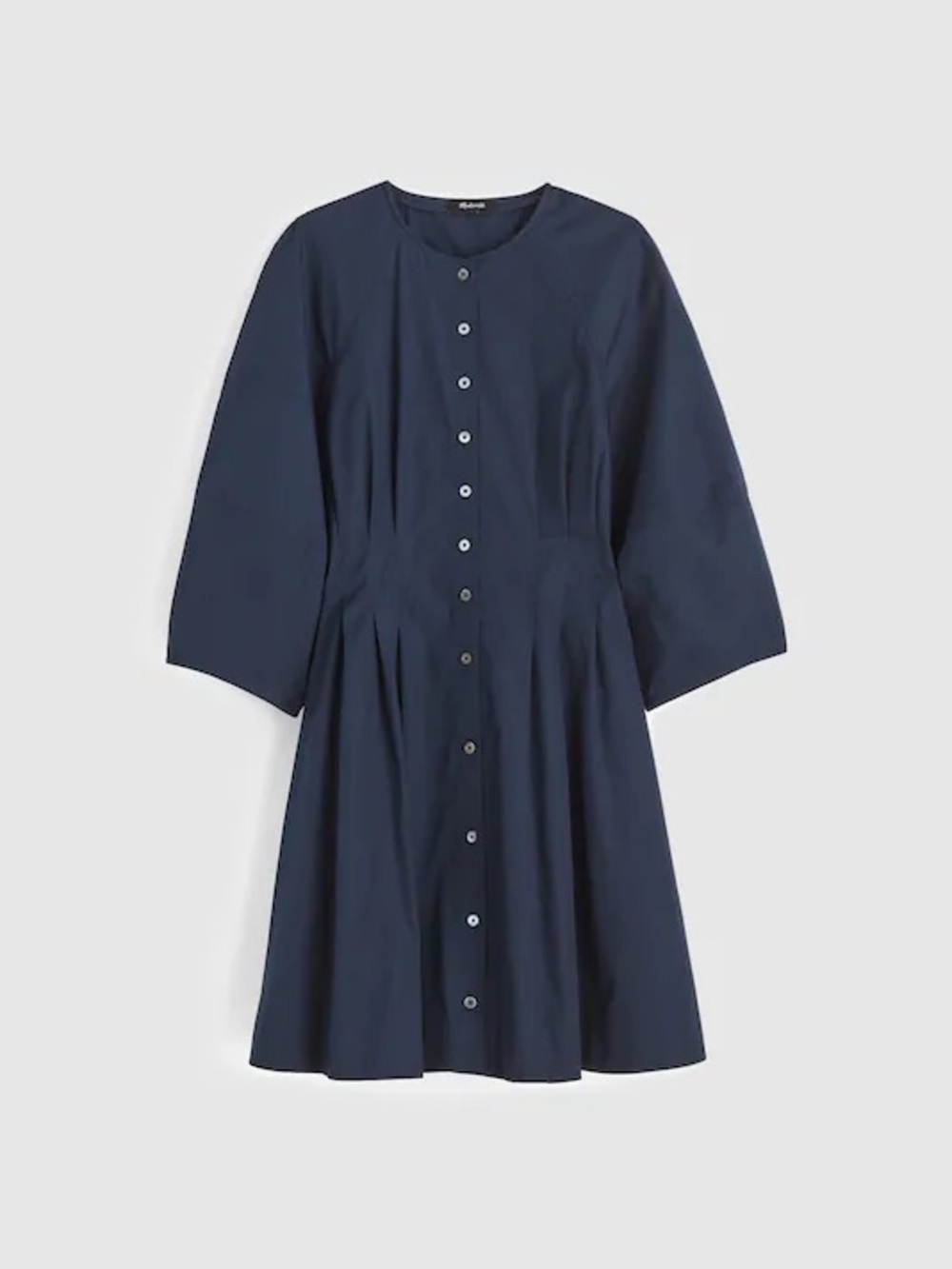 Madewell‎ Sculptural-Sleeve Pleated Mini Dress in Navy Size 4 NWD $128 NZ961